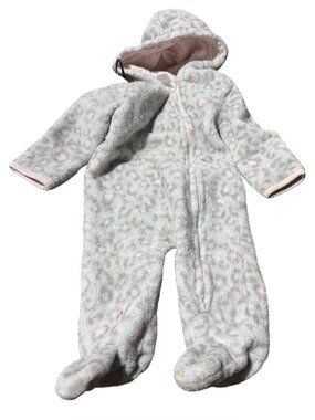 Little Beginnings 3-6mo Leopard Fleece Onesie
